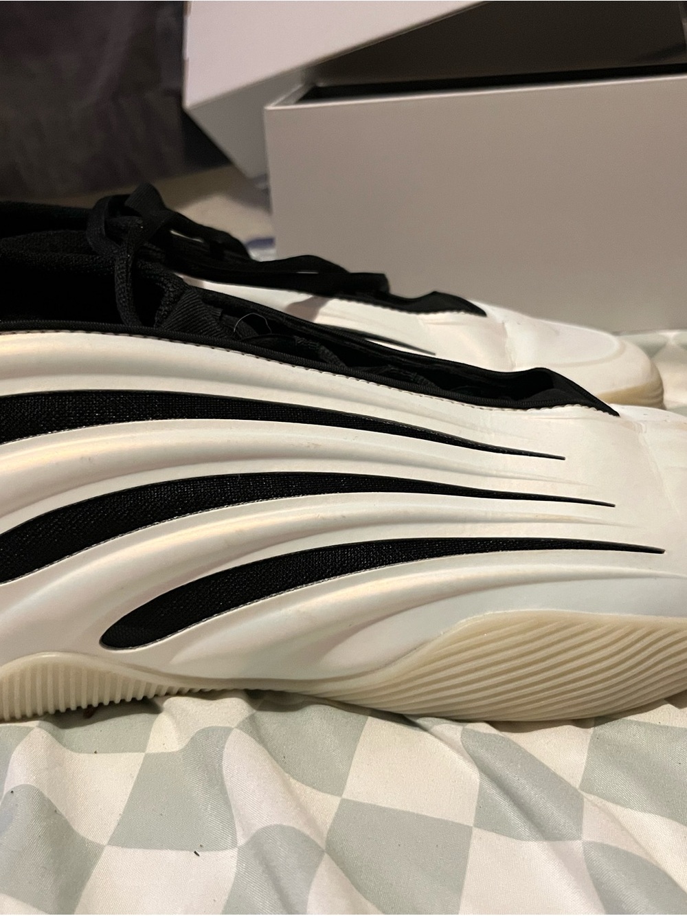 adidas White and Black Athletic Shoes